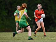 30 July 2022; Action from the Currentaccount.ie All-Ireland Ladies Football Junior Club 7-a-side Shield Final match between St Brigid's in Mayo and Muckalee in Kilkenny at Naomh Mearnóg's GAA club in Dublin. Photo by Piaras Ó Mídheach/Sportsfile