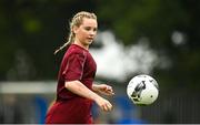 30 July 2022; Alannah O’Connor of Galway District League during the FAI Women's Under-19 InterLeague Cup Final match between Galway District League and Wexford & District Women's League at Leah Victoria Park in Tullamore, Offaly. Photo by Seb Daly/Sportsfile
