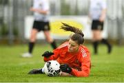 30 July 2022; Wexford & District Women’s League goalkeeper Alena Moore during the FAI Women's Under-19 InterLeague Cup Final match between Galway District League and Wexford & District Women's League at Leah Victoria Park in Tullamore, Offaly. Photo by Seb Daly/Sportsfile