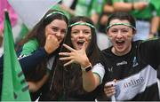 31 July 2022; Fermanagh supporters during the TG4 All-Ireland Ladies Football Junior Championship Final match between Antrim and Fermanagh at Croke Park in Dublin. Photo by Ramsey Cardy/Sportsfile