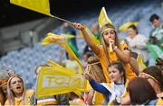 31 July 2022; Antrim supporters during the TG4 All-Ireland Ladies Football Junior Championship Final match between Antrim and Fermanagh at Croke Park in Dublin. Photo by Ramsey Cardy/Sportsfile