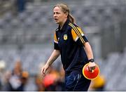 31 July 2022; Antrim manager Emma Kelly before the TG4 All-Ireland Ladies Football Junior Championship Final match between Antrim and Fermanagh at Croke Park in Dublin. Photo by Piaras Ó Mídheach/Sportsfile