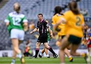 31 July 2022; Referee Kevin Corcoran during the TG4 All-Ireland Ladies Football Junior Championship Final match between Antrim and Fermanagh at Croke Park in Dublin. Photo by Piaras Ó Mídheach/Sportsfile