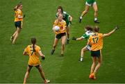 31 July 2022; Theresa Mellon of Antrim during the TG4 All-Ireland Ladies Football Junior Championship Final match between Antrim and Fermanagh at Croke Park in Dublin. Photo by Ramsey Cardy/Sportsfile