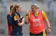 31 July 2022; Antrim manager Emma Kelly during the TG4 All-Ireland Ladies Football Junior Championship Final match between Antrim and Fermanagh at Croke Park in Dublin. Photo by Ramsey Cardy/Sportsfile
