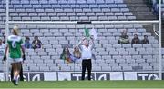 31 July 2022; A Fermanagh goal is disallowed during the TG4 All-Ireland Ladies Football Junior Championship Final match between Antrim and Fermanagh at Croke Park in Dublin. Photo by Piaras Ó Mídheach/Sportsfile