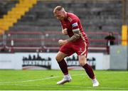 31 July 2022; Stephen Walsh of Galway United celebrates after scoring his side's second goal during the Extra.ie FAI Cup First Round match between Bluebell United and Galway United at Tolka Park in Dublin. Photo by Ben McShane/Sportsfile