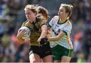31 July 2022; Síofra O'Shea of Kerry is tackled by Mary Kate Lynch of Meath during the TG4 All-Ireland Ladies Football Senior Championship Final match between Kerry and Meath at Croke Park in Dublin. Photo by Brendan Moran/Sportsfile