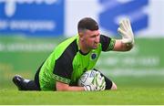 31 July 2022; Bluebell United goalkeeper Michael Quinn during the Extra.ie FAI Cup First Round match between Bluebell United and Galway United at Tolka Park in Dublin. Photo by Ben McShane/Sportsfile