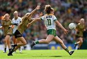 31 July 2022; Emma Duggan of Meath in action against Ciara Murphy of Kerry during the TG4 All-Ireland Ladies Football Senior Championship Final match between Kerry and Meath at Croke Park in Dublin. Photo by Piaras Ó Mídheach/Sportsfile