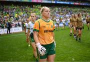 31 July 2022; Monica McGuirk of Meath before the TG4 All-Ireland Ladies Football Senior Championship Final match between Kerry and Meath at Croke Park in Dublin. Photo by Ramsey Cardy/Sportsfile