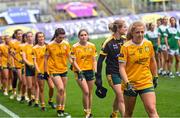 31 July 2022; Cathy Carey of Antrim before the TG4 All-Ireland Ladies Football Junior Championship Final match between Antrim and Fermanagh at Croke Park in Dublin. Photo by Ramsey Cardy/Sportsfile