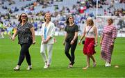 31 July 2022; The Monaghan Jubilee teams from 1997 and 1998 are introduced before the TG4 All-Ireland Ladies Football Championship Finals at Croke Park in Dublin. Photo by Brendan Moran/Sportsfile