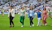 31 July 2022; The Monaghan Jubilee teams from 1997 and 1998 are introduced before the TG4 All-Ireland Ladies Football Championship Finals at Croke Park in Dublin. Photo by Brendan Moran/Sportsfile