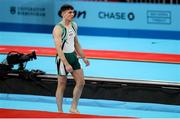 1 August 2022; Eamon Montgomery of Northern Ireland competing in the men's floor final at Arena Birmingham in Birmingham, England. Photo by Paul Greenwood/Sportsfile