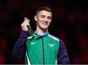 1 August 2022; Rhys McClenaghan of Northern Ireland with his Silver medal after competing in the men's pommel horse final at Arena Birmingham in Birmingham, England. Photo by Paul Greenwood/Sportsfile