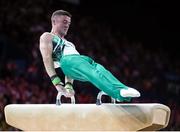 1 August 2022; Rhys McClenaghan of Northern Ireland competing in the men's pommel horse final at Arena Birmingham in Birmingham, England. Photo by Paul Greenwood/Sportsfile