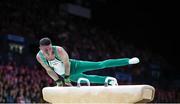 1 August 2022; Rhys McClenaghan of Northern Ireland competing in the men's pommel horse final at Arena Birmingham in Birmingham, England. Photo by Paul Greenwood/Sportsfile