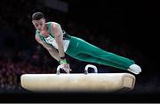 1 August 2022; Rhys McClenaghan of Northern Ireland competing in the men's pommel horse final at Arena Birmingham in Birmingham, England. Photo by Paul Greenwood/Sportsfile