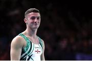 1 August 2022; Rhys McClenaghan of Northern Ireland after competing in the men's pommel horse final at Arena Birmingham in Birmingham, England. Photo by Paul Greenwood/Sportsfile