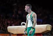 1 August 2022; Rhys McClenaghan of Northern Ireland after competing in the men's pommel horse final at Arena Birmingham in Birmingham, England. Photo by Paul Greenwood/Sportsfile