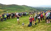 1 August 2022; Cillian Kiely of Offaly at the start of the M. Donnelly GAA All-Ireland Poc Fada Finals at Cooley Mountains in Louth. Photo by Harry Murphy/Sportsfile