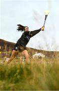 1 August 2022; Molly Lynch of Cork watches her shot during the M. Donnelly GAA All-Ireland Poc Fada Finals at Cooley Mountains in Louth. Photo by Harry Murphy/Sportsfile
