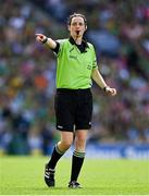 31 July 2022; Referee Maggie Farrelly during the TG4 All-Ireland Ladies Football Senior Championship Final match between Kerry and Meath at Croke Park in Dublin. Photo by Brendan Moran/Sportsfile