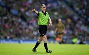 31 July 2022; Referee Maggie Farrelly during the TG4 All-Ireland Ladies Football Senior Championship Final match between Kerry and Meath at Croke Park in Dublin. Photo by Brendan Moran/Sportsfile