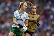31 July 2022; Mary Kate Lynch of Meath in action against Danielle O'Leary of Kerry during the TG4 All-Ireland Ladies Football Senior Championship Final match between Kerry and Meath at Croke Park in Dublin. Photo by Brendan Moran/Sportsfile