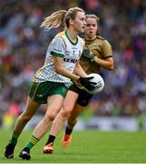 31 July 2022; Mary Kate Lynch of Meath in action against Danielle O'Leary of Kerry during the TG4 All-Ireland Ladies Football Senior Championship Final match between Kerry and Meath at Croke Park in Dublin. Photo by Brendan Moran/Sportsfile