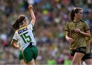 31 July 2022; Niamh O'Sullivan of Meath celebrates after scoring a point during the TG4 All-Ireland Ladies Football Senior Championship Final match between Kerry and Meath at Croke Park in Dublin. Photo by Brendan Moran/Sportsfile