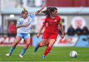 30 July 2022; Lauren Boles of Sligo Rovers and Emma Starr of Shelbourne during the SSE Airtricity Women's National League match between Sligo Rovers and Shelbourne at The Showgrounds in Sligo. Photo by Ben McShane/Sportsfile