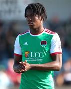 31 July 2022; Franco Umeh of Cork City after his side's victory in the Extra.ie FAI Cup First Round match between Cobh Ramblers and Cork City at St Colman's Park in Cobh, Cork. Photo by Michael P Ryan/Sportsfile