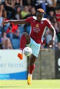 31 July 2022; Harlain Mbayo of Cobh Ramblers during the Extra.ie FAI Cup First Round match between Cobh Ramblers and Cork City at St Colman's Park in Cobh, Cork. Photo by Michael P Ryan/Sportsfile