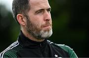 3 August 2022; Manager Stephen Bradley speaks to Virgin Media before a Shamrock Rovers squad training session at Roadstone Sports Club in Dublin. Photo by David Fitzgerald/Sportsfile