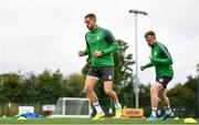 3 August 2022; Lee Grace, left, and Sean Hoare during a Shamrock Rovers squad training session at Roadstone Sports Club in Dublin. Photo by David Fitzgerald/Sportsfile
