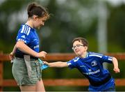 3 August 2022; Noah Bradley, right, and Emma Griffin during a Leinster Rugby Inclusion Camp at North Kildare Rugby Club in Kilcock, Kildare. Photo by Harry Murphy/Sportsfile