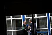 3 August 2022; Manager Stephen Bradley speaks to RTE before a Shamrock Rovers squad training session at Roadstone Sports Club in Dublin. Photo by David Fitzgerald/Sportsfile