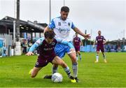 1 August 2022; Darragh Markey of Drogheda United and Alex Dunne of UCD during the SSE Airtricity League Premier Division match between Drogheda United and UCD at Head in the Game Park in Drogheda, Louth. Photo by Ben McShane/Sportsfile
