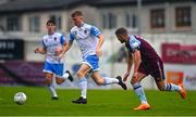 1 August 2022; Alex Nolan of UCD and Dane Massey of Drogheda United during the SSE Airtricity League Premier Division match between Drogheda United and UCD at Head in the Game Park in Drogheda, Louth. Photo by Ben McShane/Sportsfile