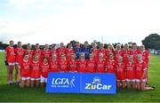 3 August 2022; The Cork squad before the ZuCar All-Ireland Ladies Football Minor ‘A’ Championship Final match between Cork and Galway at MacDonagh Park in Nenagh, Tipperary. Photo by Harry Murphy/Sportsfile