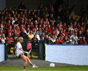 3 August 2022; Supporters look on during the ZuCar All-Ireland Ladies Football Minor ‘A’ Championship Final match between Cork and Galway at MacDonagh Park in Nenagh, Tipperary. Photo by Harry Murphy/Sportsfile