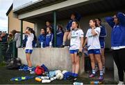 3 August 2022; Monaghan players react as the game goes to extra time during the ZuCar All-Ireland Ladies Football Minor B Championship Final match between Monaghan and Longford at Donaghmore Ashbourne GAA club in Ashbourne, Meath. Photo by David Fitzgerald/Sportsfile