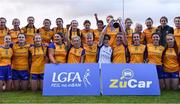 3 August 2022; Clare players celebrate after their side's victory in the ZuCar All-Ireland Ladies Football Minor ‘C’ Championship Final match between Clare and Wicklow at Kinnegad GAA club in Kinnegad, Westmeath. Photo by Piaras Ó Mídheach/Sportsfile