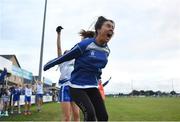 3 August 2022; Brenna Tierney of Monaghan celebrates a late score during the ZuCar All-Ireland Ladies Football Minor B Championship Final match between Monaghan and Longford at Donaghmore Ashbourne GAA club in Ashbourne, Meath. Photo by David Fitzgerald/Sportsfile