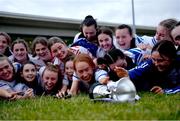 3 August 2022; Monaghan players celebrate after the ZuCar All-Ireland Ladies Football Minor B Championship Final match between Monaghan and Longford at Donaghmore Ashbourne GAA club in Ashbourne, Meath. Photo by David Fitzgerald/Sportsfile