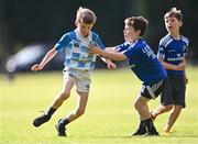 4 August 2022; Cuan McEntee, left, and Robert Duffy during the Bank of Ireland Leinster Rugby Summer Camp at St Mary's College RFC in Dublin. Photo by Ben McShane/Sportsfile