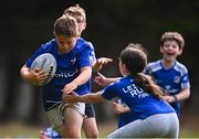 4 August 2022; Ross Deacon, left, and Tilly Dunne during the Bank of Ireland Leinster Rugby Summer Camp at St Mary's College RFC in Dublin. Photo by Ben McShane/Sportsfile