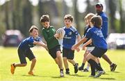 4 August 2022; Loughlan O'Hurlihy, centre, and Cameron Cunningham during the Bank of Ireland Leinster Rugby Summer Camp at St Mary's College RFC in Dublin. Photo by Ben McShane/Sportsfile